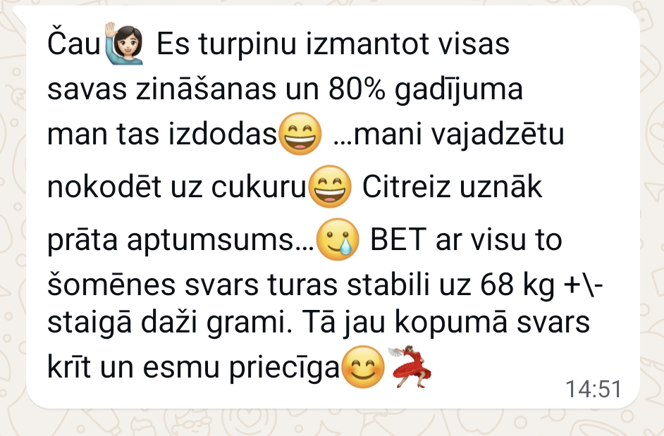 Atsauksmes ekrānuzņēmums: Patstāvīgi pēc programmas